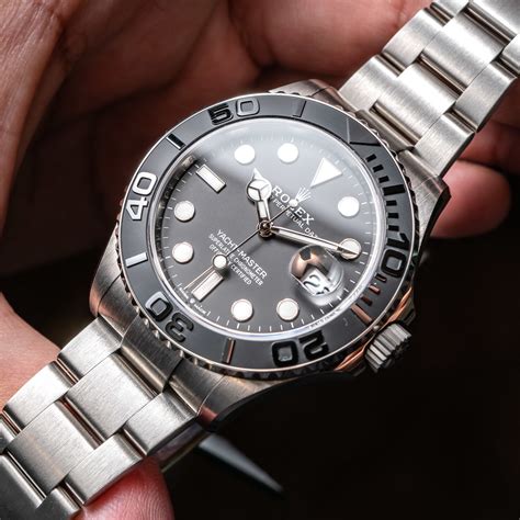 rolex yacht master black silver|rolex titanium yacht master for sale.